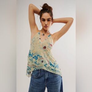 Free People Sandra’s Rose Halter Top